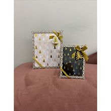 Load image into Gallery viewer, Nicole Miller Silver Embellished Photo Picture Frame Set - Rhinestone