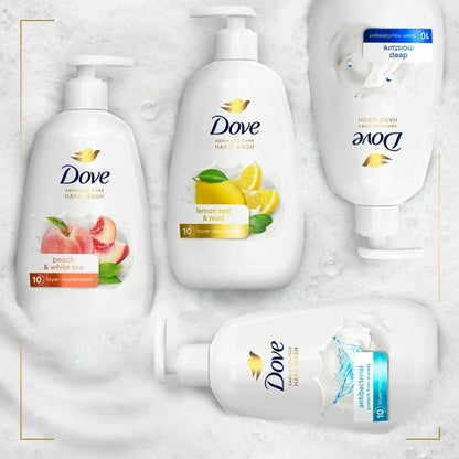 Dove Advanced Care Daily Use Women's Hand Soap All Skin Lemon Zest & Mint, 12 oz