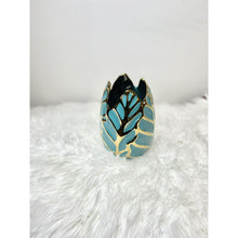 Load image into Gallery viewer, Enamel Ceramic Vase Set - Green &amp; Gold( 2 PIECES)