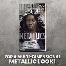 Load image into Gallery viewer, Permanent Hair Color by Got2b Metallics M64 Purple Night Charcoal