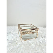 Load image into Gallery viewer, Nicole Miller Glass Art Box Keepsake Jewelry Trinket Box