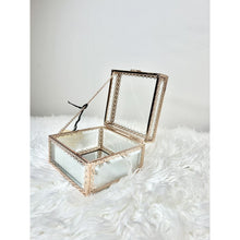 Load image into Gallery viewer, Nicole Miller Glass Art Box Keepsake Jewelry Trinket Box
