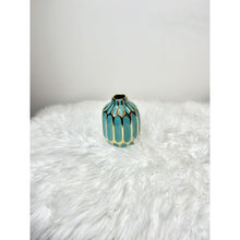 Load image into Gallery viewer, Enamel Ceramic Vase Set - Green &amp; Gold( 2 PIECES)