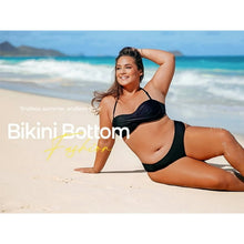 Load image into Gallery viewer, Full Coverage Bikini Bottom Mid Rise Ruched Sides Swim by Ocean Blues