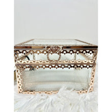 Load image into Gallery viewer, Nicole Miller Glass Art Box Keepsake Jewelry Trinket Box