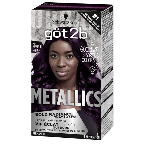 Permanent Hair Color by Got2b Metallics M64 Purple Night Charcoal