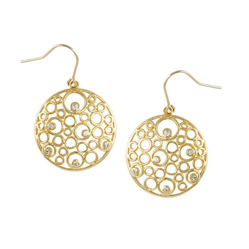 Exquisite sparkle  Gold Necklace & Earring Set