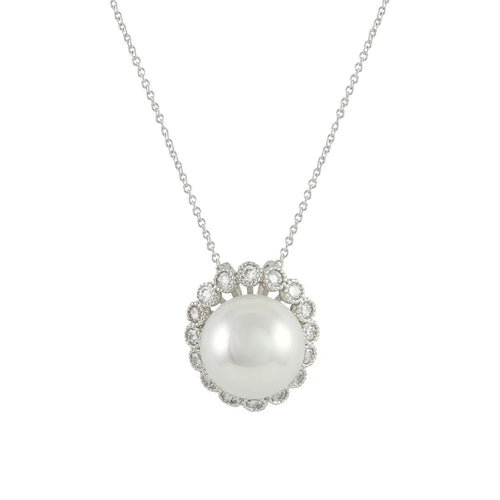 Dazzle in elegance white pearl Necklace & Earring Set