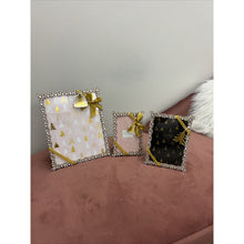 Load image into Gallery viewer, Nicole Miller Silver Embellished Photo Picture Frame Set(3) - Rhinestone