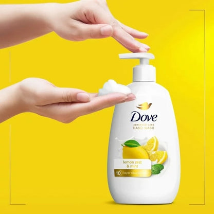 Dove Advanced Care Daily Use Women's Hand Soap All Skin Lemon Zest & Mint, 12 oz