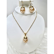 Load image into Gallery viewer, Luxury Earrings Necklace Jewelry Set Gold Pearl-FAST SHIPPING