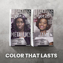 Load image into Gallery viewer, Permanent Hair Color by Got2b Metallics M64 Purple Night Charcoal